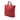 Red Prada Vitello Daino Open Convertible Tote Satchel