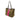 Brown Prada Saffiano Trimmed Tessuto Velluto Ricamo Trompe L oeil Tote