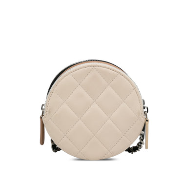 Black Chanel CC Round Triple Zip Crossbody Bag - Designer Revival