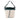 Beige Burberry Leather Trimmed Canvas Bucket Bag