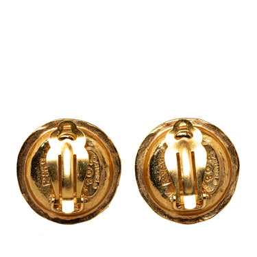 Gold Chanel Faux Pearl CC Clip On Earrings - Designer Revival