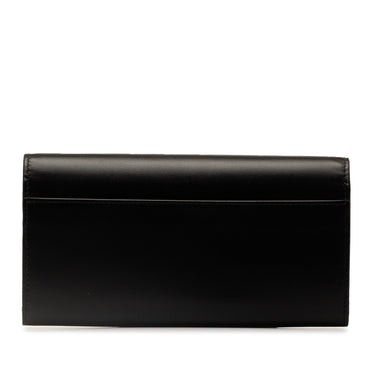 Black Balenciaga Envelope Leather Long Wallet - Designer Revival