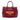 Red Prada Saffiano Lux Galleria Double Zip Front Pocket Satchel
