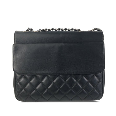 Black Chanel Large Caviar All About Flap Crossbody Bag - Designer Revival