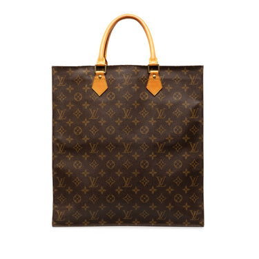 Brown Louis Vuitton Monogram Sac Plat Tote Bag - Designer Revival