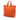 Orange Prada Vitello Daino Open Convertible Tote Satchel