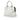 White Prada Medium Spazzolato Leather Open Promenade Satchel