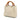 White Gucci Mini Calfskin Bamboo Shopper Satchel - Designer Revival