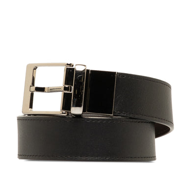 Black Louis Vuitton Seattle Reversible Leather Belt