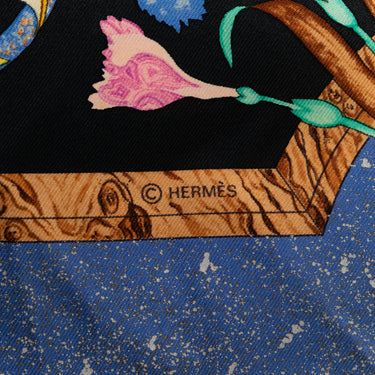 Blue Hermes Pierres D Orient Et D Occident Silk Scarf Scarves - Designer Revival