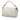 White Fendi Zucca Embossed Leather Baguette Satchel