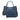 Blue Prada Vitello Daino Sacca 2 Manici Convertible Tote Satchel - Designer Revival