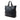 Blue Prada Vitello Shine Open Convertible Tote Satchel