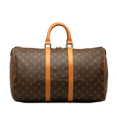 Brown Louis Vuitton Monogram Keepall 45 Travel Bag - Designer Revival