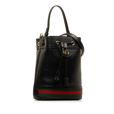 Black Gucci Small Ophidia Leather Bucket Bag