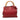 Red Gucci Small Calfskin Bamboo Shopper Satchel