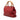 Red Gucci Small Calfskin Bamboo Shopper Satchel