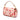 Pink Fendi Zucca Embroidered Canvas Baguette Satchel