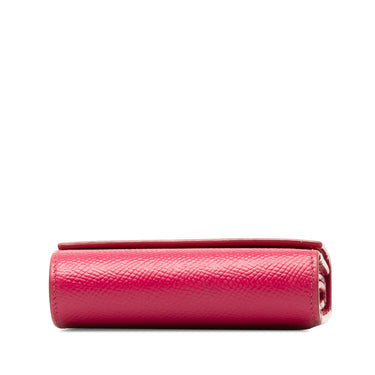 Pink Celine Leather Trifold Wallet