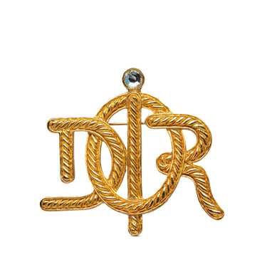 Gold Dior Insignia Gold Plated Brooch