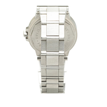 Silver Bvlgari Automatic Stainless Steel Diagono Watch