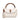 White Gucci Medium Calfskin New Bamboo Top Handle Bag Satchel