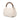 White Gucci Medium Calfskin New Bamboo Top Handle Bag Satchel