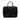 Black Prada Saffiano Trimmed Tessuto Business Bag