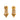 Gold Chanel CC Gold Plated Dangling Clip On Earrings