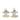 Gold Chanel Gold and Silver Plated CC Rhinestones Drop Push Back Earrings
