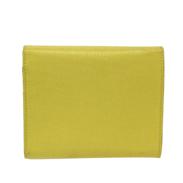 Yellow Prada Nylon and Saffiano Bifold Wallet