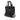Black Burberry Small House Check Trimmed Grainy Calfskin Horn Toggle Tote