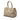 Beige Prada Vitello Daino Front Pocket Open Convertible Tote Satchel
