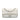 White Chanel Medium Classic Printed Grosgrain Double Flap Shoulder Bag