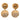 Gold Chanel CC Gold Plated Filigree Double Orbs Dangle Clip On Earrings