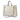 White Gucci Medium Calfskin Horsebit 1955 Chain Tote Satchel