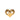 Gold Chanel Gold Plated CC Heart Brooch