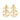 Gold Chanel Gold Plated CC Drop Clip On Earrings - Designer Revival