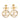 Gold Chanel Gold Plated CC Drop Clip On Earrings - Designer Revival