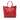 Red Prada Vitello Daino Open Convertible Tote Satchel
