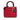Red Dior Medium Tricolor Lambskin Cannage Lady Dior Satchel