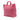 Pink Prada Vitello Shine Open Convertible Tote Satchel