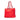 Red Prada Saffiano Trimmed Tessuto Open Convertible Tote Satchel - Designer Revival