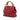 Red Gucci Small Calfskin Bamboo Shopper Satchel - Designer Revival