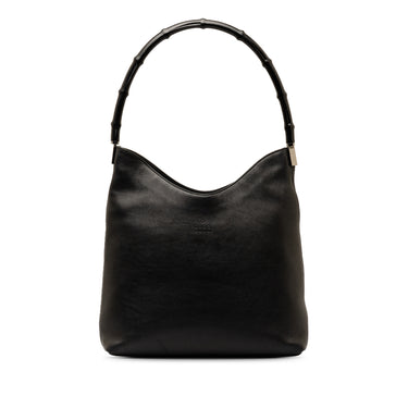 Black Gucci Bamboo Shoulder Bag - Designer Revival