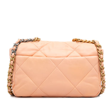 Pink Chanel Medium Lambskin 19 Flap Satchel - Designer Revival