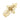 Gold Chanel CC Gold Plated Cross Brooch