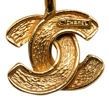 Gold Chanel CC Pendant Necklace