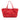 Red Bottega Veneta Nappa Intrecciato Ruffle Tote