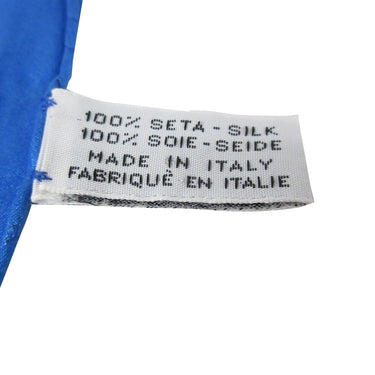 Blue Chanel Printed Silk Scarf Scarves